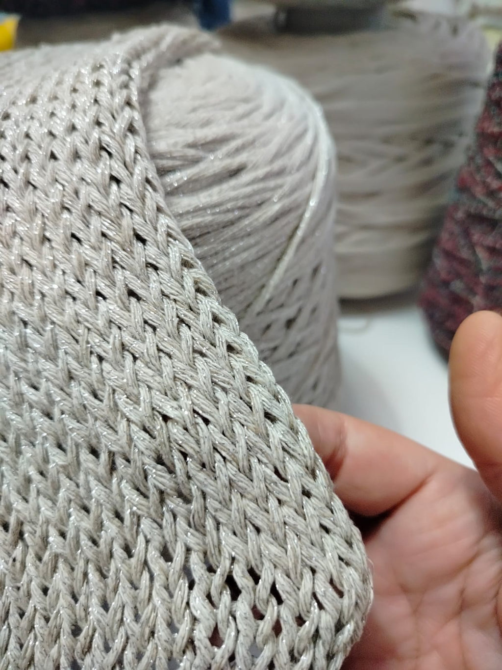 Filato Cotone Misto -Macramé con Lurex