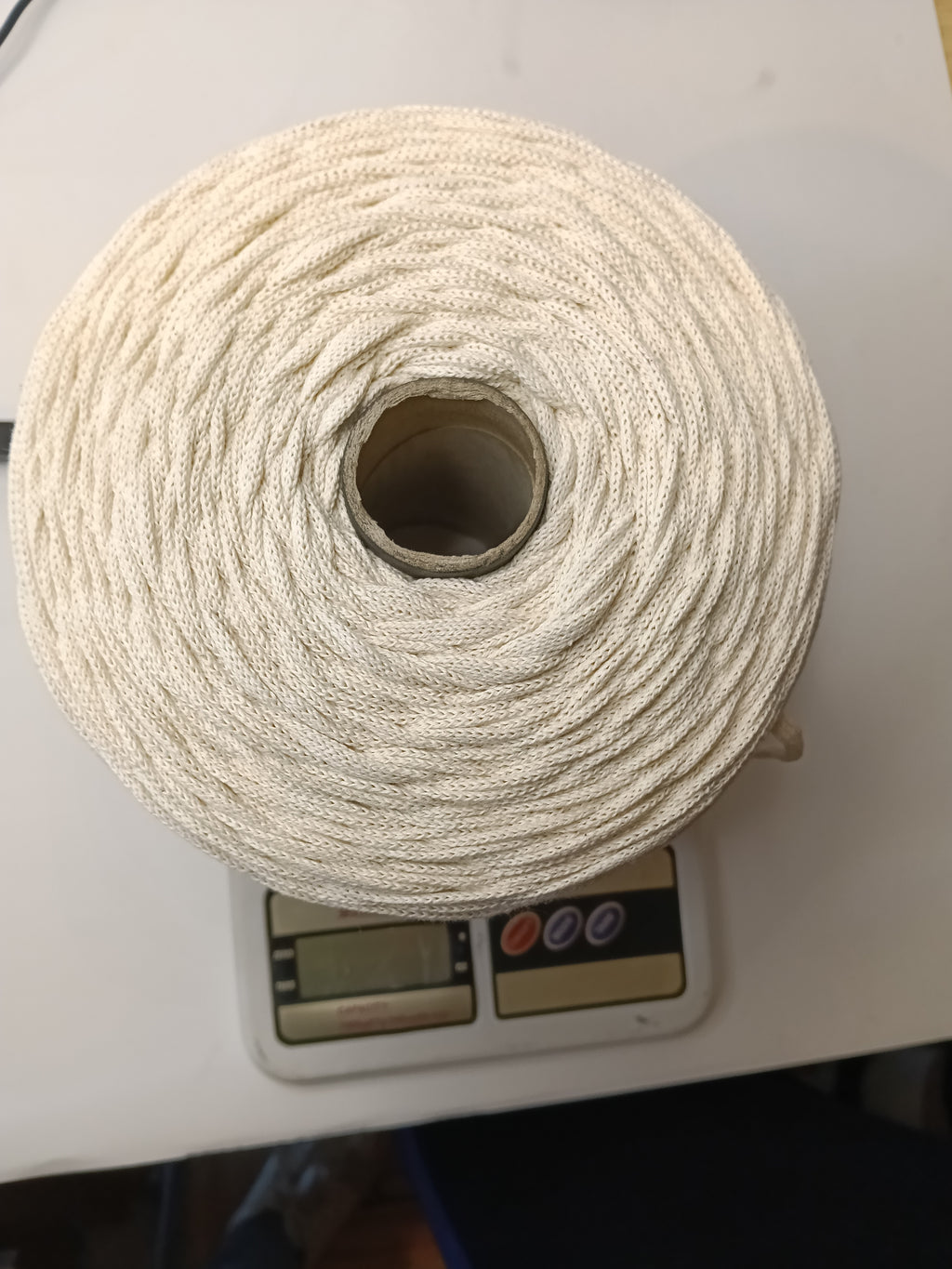 Cotone fettuccia 5mm panna