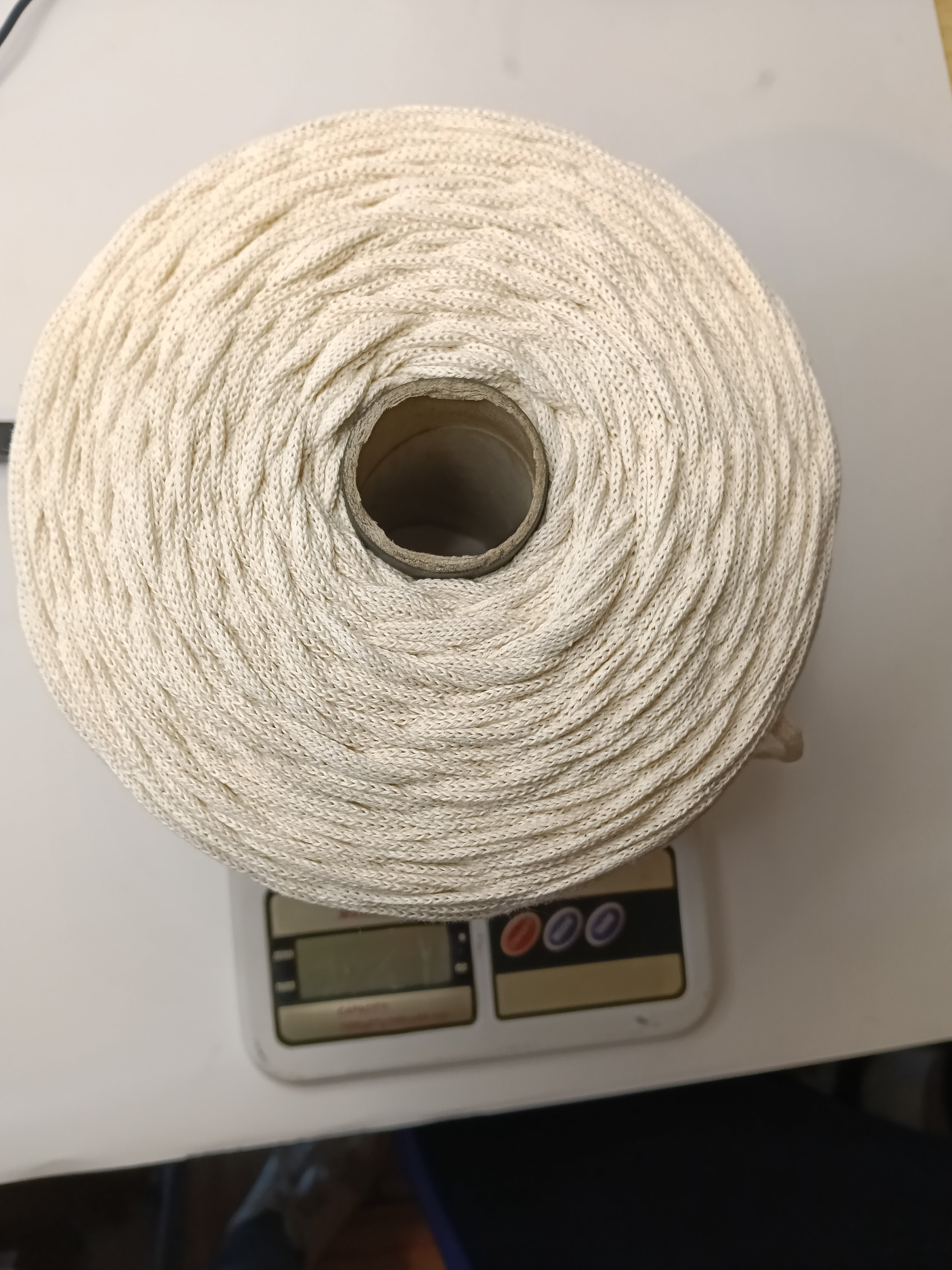 Cotone fettuccia 5mm panna