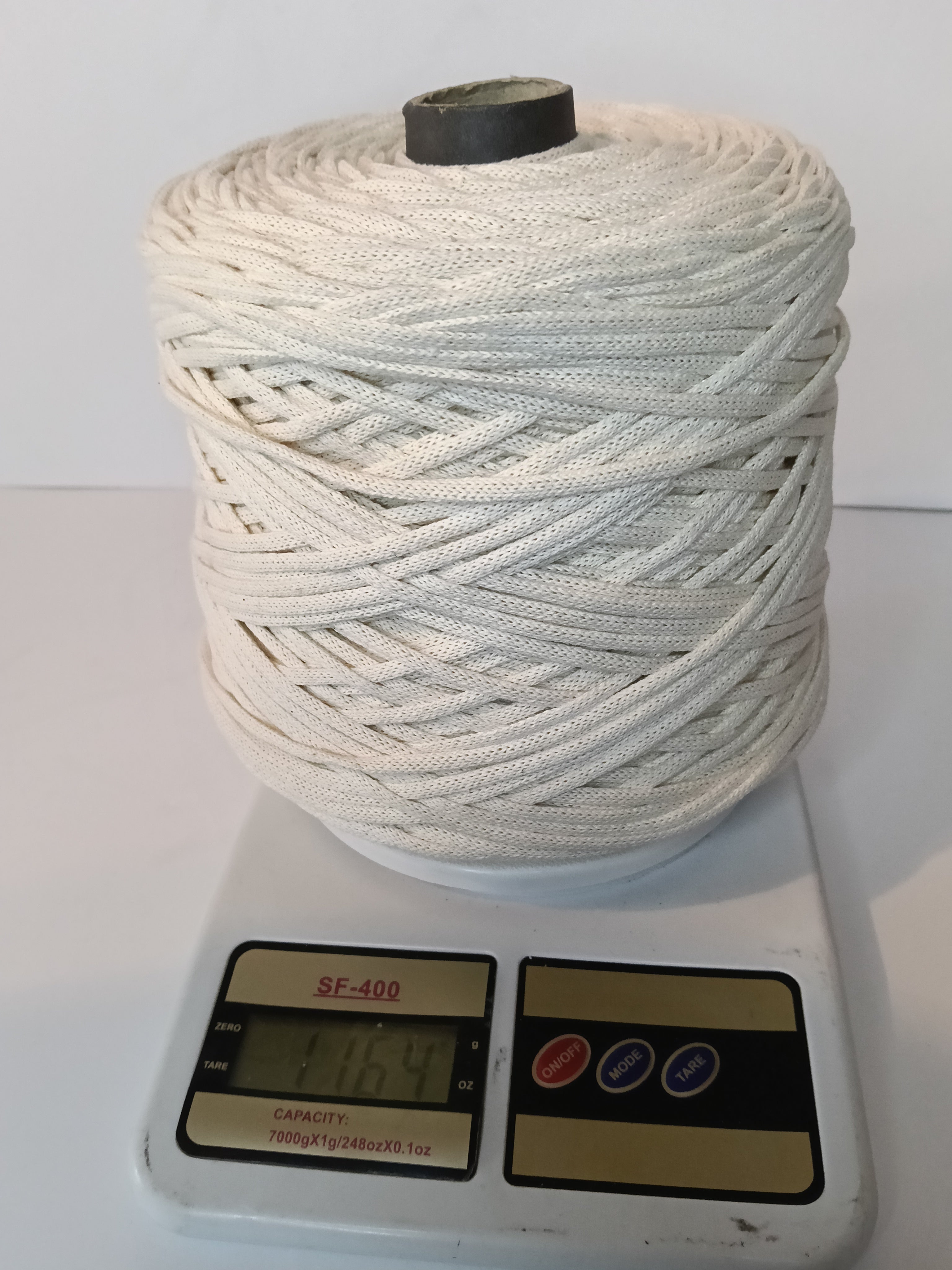 Cotone fettuccia 5mm panna